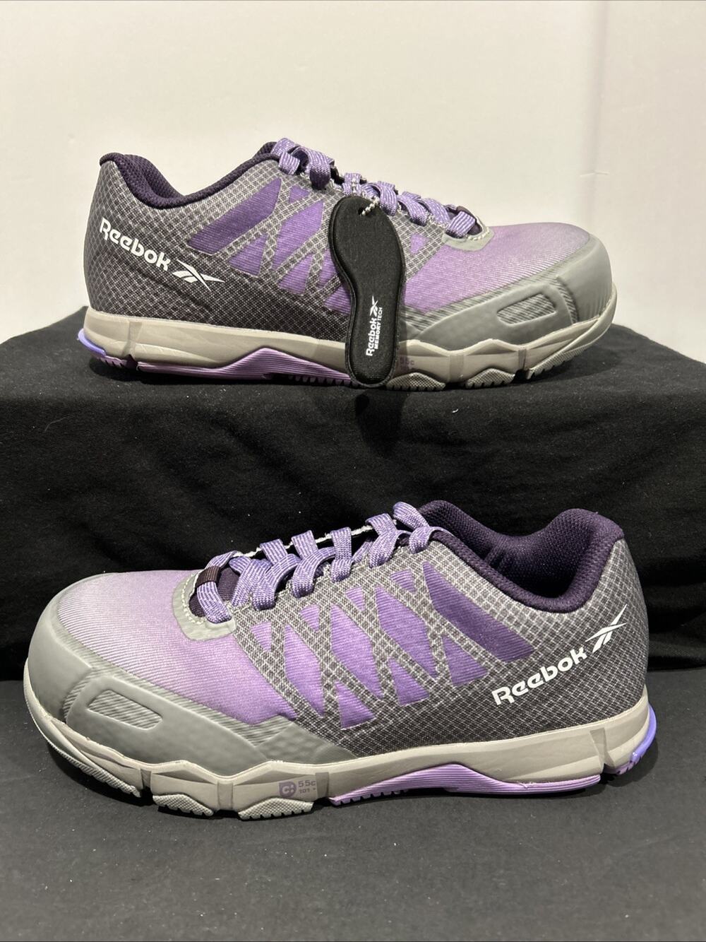 Reebok Speed TR Composite Toe Sneakers, Purple/Grey, Women's Size 6
